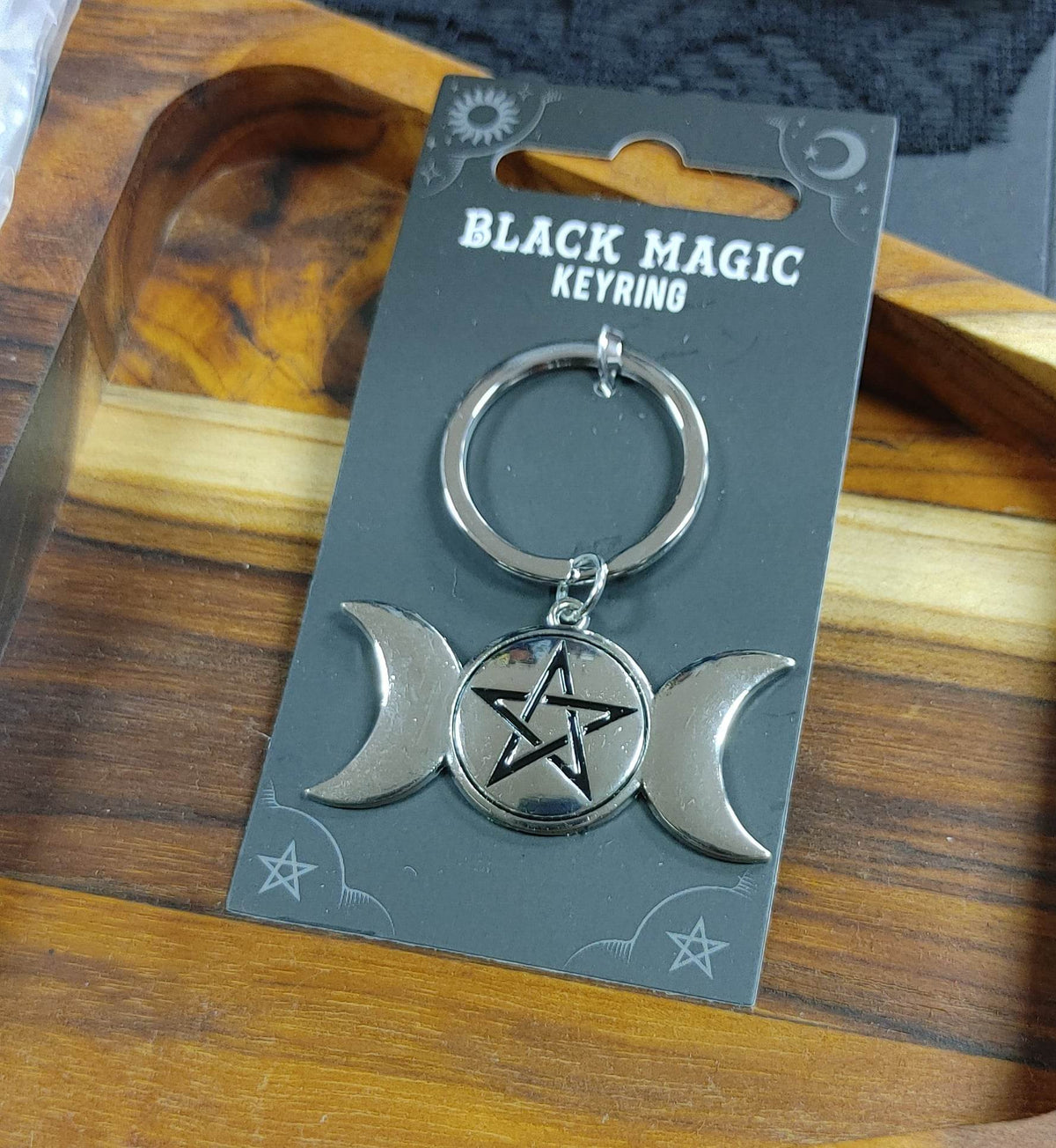 Triple Moon Metal Keychain (FINAL SALE)– Bewitched Wicker