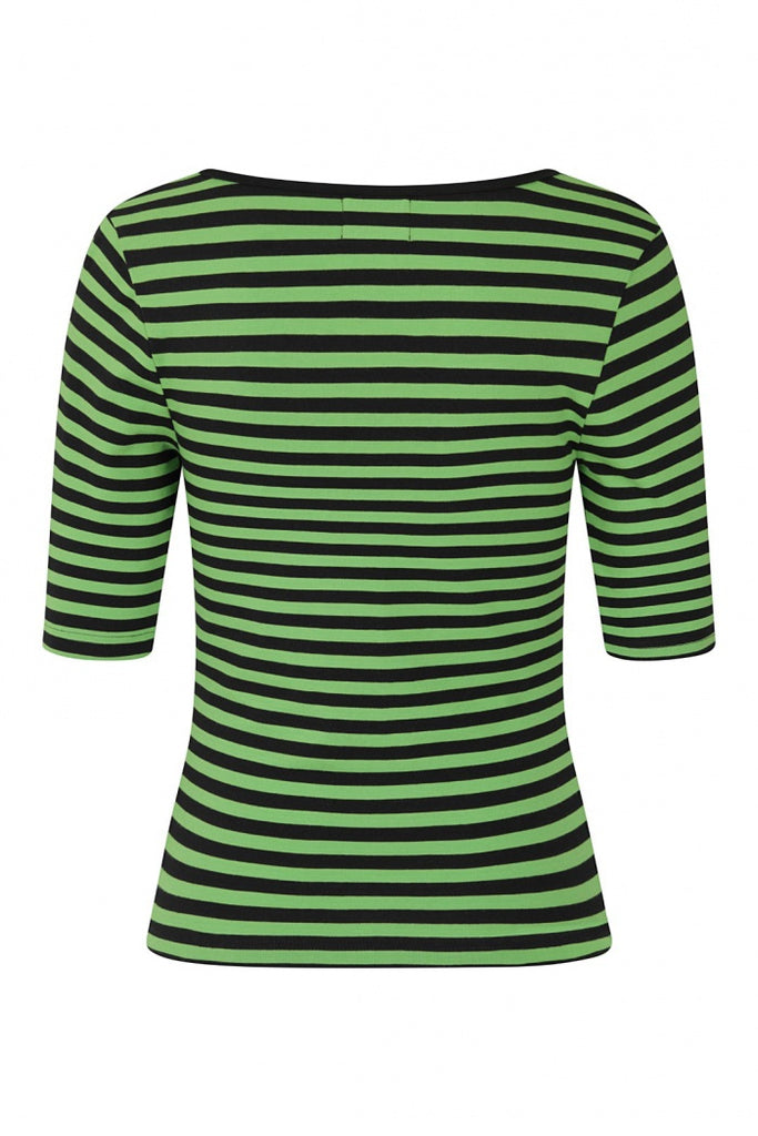 Warlock Striped Top in Black & Green– Bewitched Wicker